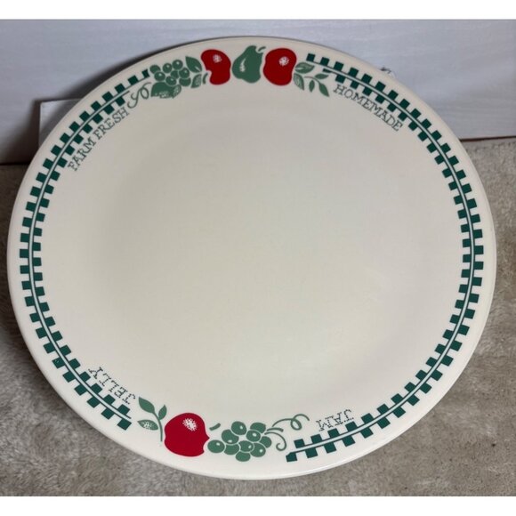 Corelle by Corning Dinner Plates Farm Fresh 10.25" Red & Green Fruit Design USA - Picture 2 of 7